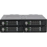 Icy Dock ToughArmor MB720M2K-B Caja externa para unidad de estado sólido (SSD) Negro M.2, Chasis intercambiable negro, Caja externa para unidad de estado sólido (SSD), M.2, SAS, 32 Gbit/s, Hot-swap, Negro