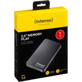 Intenso 2.5" Memory Play USB 3.0 1TB disco duro externo 1000 GB Negro, Unidad de disco duro negro, 1000 GB, 2.5", 3.2 Gen 1 (3.1 Gen 1), 5400 RPM, Negro