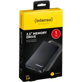 Intenso Memory Drive, 1TB disco duro externo 1000 GB Negro, Unidad de disco duro negro, 1TB, 1000 GB, 2.5", 3.2 Gen 1 (3.1 Gen 1), 5400 RPM, Negro