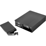 SilverStone FS204 unidad de disco multiple Negro, Chasis intercambiable negro, SATA, Serial ATA II, Serial ATA III, 2.5", 670 g, Negro