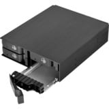 SilverStone FS204 unidad de disco multiple Negro, Chasis intercambiable negro, SATA, Serial ATA II, Serial ATA III, 2.5", 670 g, Negro