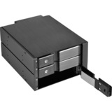 SilverStone FS303 unidad de disco multiple Negro, Chasis intercambiable negro, Unidad de disco duro, SSD, SATA, 3.5", 6 Gbit/s, Negro, 1 Ventilador(es)