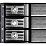 SilverStone FS303 unidad de disco multiple Negro, Chasis intercambiable negro, Unidad de disco duro, SSD, SATA, 3.5", 6 Gbit/s, Negro, 1 Ventilador(es)