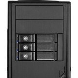 SilverStone FS303 unidad de disco multiple Negro, Chasis intercambiable negro, Unidad de disco duro, SSD, SATA, 3.5", 6 Gbit/s, Negro, 1 Ventilador(es)