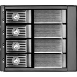 SilverStone FS304 unidad de disco multiple Negro, Chasis intercambiable negro, SATA, 3.5", 1,45 kg, Negro