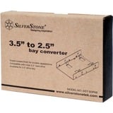 SilverStone SDP08 Piezas de ordenador, Bastidor de instalación plateado, Níquel, 101,6 mm, 146 mm, 25,4 mm, 160 g, Lite Retail