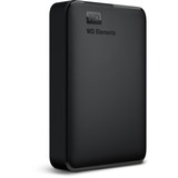 WD Elements Portable disco duro externo 5000 GB Negro, Unidad de disco duro negro, 5000 GB, 3.2 Gen 1 (3.1 Gen 1), Negro