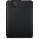 WD Elements Portable disco duro externo 5000 GB Negro, Unidad de disco duro negro, 5000 GB, 3.2 Gen 1 (3.1 Gen 1), Negro