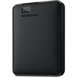 WD Elements Portable disco duro externo 5000 GB Negro, Unidad de disco duro negro, 5000 GB, 3.2 Gen 1 (3.1 Gen 1), Negro