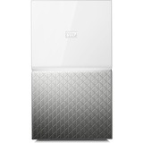 WD MY CLOUD HOME Duo dispositivo de almacenamiento personal en la nube 6 TB Ethernet Plata, Blanco, NAS blanco, 6 TB, Unidad de disco duro, 10,100,1000 Mbit/s, Plata, Blanco, 102 mm, 160 mm