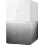 WD MY CLOUD HOME Duo dispositivo de almacenamiento personal en la nube 6 TB Ethernet Plata, Blanco, NAS blanco, 6 TB, Unidad de disco duro, 10,100,1000 Mbit/s, Plata, Blanco, 102 mm, 160 mm