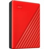 WD My Passport disco duro externo 4000 GB Rojo, Unidad de disco duro rojo, 4000 GB, 3.2 Gen 1 (3.1 Gen 1), Rojo