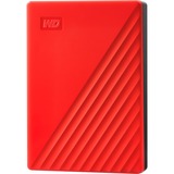 WD My Passport disco duro externo 4000 GB Rojo, Unidad de disco duro rojo, 4000 GB, 3.2 Gen 1 (3.1 Gen 1), Rojo
