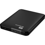 WD WD Elements Portable disco duro externo 1000 GB Negro, Unidad de disco duro negro, 1000 GB, 2.5", 3.2 Gen 1 (3.1 Gen 1), Negro