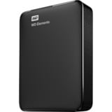 WD WD Elements Portable disco duro externo 2000 GB Negro, Unidad de disco duro negro, 2000 GB, 2.5", 3.2 Gen 1 (3.1 Gen 1), 5400 RPM, Negro