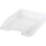 Herlitz 10167401 bandeja de escritorio/organizador Plástico Translúcido, Blanco, Bandeja de cartas blanco/Transparente, Plástico, Translúcido, Blanco, 1 pieza(s)