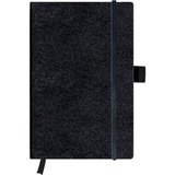 Herlitz 10789428 cuaderno y block A5 96 hojas Negro, Bloc de notas negro, Monocromo, Negro, A5, 96 hojas, 80 g/m², Papel cuadriculado
