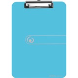 Herlitz 11205671 portapapel A4 Poliestireno Azul, Tablero de bornes transparente/Azul, Azul, A4, Poliestireno