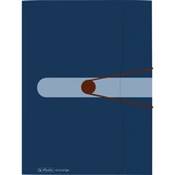 Herlitz 11282548 carpeta Polipropileno (PP) Azul A4 azul oscuro, A4, Polipropileno (PP), Azul, Retrato, Banda elástica, 1 pieza(s)