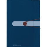 Herlitz 11411261 carpeta Polipropileno (PP) Azul azul oscuro, Polipropileno (PP), Azul, Apaisado, Tarjeta de visita, Banda elástica, 1 pieza(s)