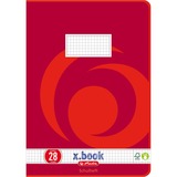 Herlitz x.book Libros de ejercicios rojo, Rojo, 16 hojas, Papel cuadriculado, A4, Papel
