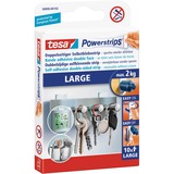 tesa Powerstrips LARGE Etiqueta de instalación, Pegamento blanco, Etiqueta de instalación, Blanco, Interior, 2 kg, Caja, 10 pieza(s)