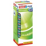 tesa tesafilm® eco & clear 33 m Plástico Transparente 8 pieza(s), Cinta adhesiva transparente, 33 m, Transparente, Plástico, Fuerte, 19 mm, 8 pieza(s)