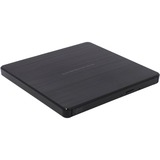 HLDS Slim Portable DVD-Writer, Regrabadora DVD externa negro, Negro, Bandeja, Sobremesa/Portátil, DVD±RW, USB 2.0, 60000 h, Minorista