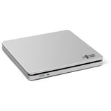 Hitachi-LG Data Storage Slim Portable DVD-Writer, Regrabadora DVD externa plateado, Plata, Ranura, Sobremesa/Portátil, DVD±RW, USB 2.0, 60000 h