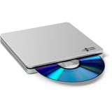 Hitachi-LG Data Storage Slim Portable DVD-Writer, Regrabadora DVD externa plateado, Plata, Ranura, Sobremesa/Portátil, DVD±RW, USB 2.0, 60000 h