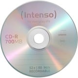 Intenso INT-1001622 Cds en blanco, CDs vírgenes 52x, CD-R, 120 mm, 700 MB, Caja de cd, 10 pieza(s)