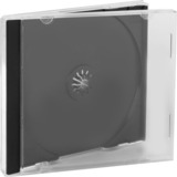 MediaRange BOX22 funda para discos ópticos Caja transparente para CD 1 discos Negro, Transparente, Funda protectora Caja transparente para CD, 1 discos, Negro, Transparente, Plástico, 120 mm, 140 mm, Minorista