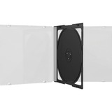 MediaRange BOX23 funda para discos ópticos Caja transparente para CD 2 discos Negro, Transparente, Funda protectora Caja transparente para CD, 2 discos, Negro, Transparente, Plástico, 120 mm, 140 mm, Minorista