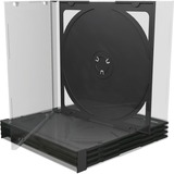 MediaRange BOX31-2 funda para discos ópticos Caja transparente para CD 2 discos Negro, Transparente, Funda protectora Caja transparente para CD, 2 discos, Negro, Transparente, Plástico, 120 mm, 140 mm, Minorista