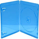MediaRange BOX39-50 funda para discos ópticos Estuche de plástico para Blu-ray 1 discos Azul, Transparente, Funda protectora azul, Estuche de plástico para Blu-ray, 1 discos, Azul, Transparente, Plástico, 120 mm, Resistente al polvo, Resistente a rayones