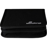 MediaRange BOX50 funda para discos ópticos Funda cartera 24 discos Negro, Bolsa negro, Funda cartera, 24 discos, Negro, Nylon, 120 mm, 164 mm, Minorista