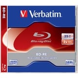 Verbatim 43615 disco blu-ray lectura/escritura (BD) BD-RE 25 GB 5 pieza(s), Discos Blu-ray vírgenes 25 GB, BD-RE, Caja de joyas, 5 pieza(s), Minorista