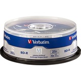 Verbatim 98909 disco blu-ray lectura/escritura (BD) BD-R 25 GB 25 pieza(s), Discos Blu-ray vírgenes 25 GB, BD-R, Eje, 25 pieza(s)