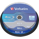 Verbatim BD-R SL 25GB 6 x 10 Pack Spindle 10 pieza(s), Discos Blu-ray vírgenes 25 GB, BD-R, Eje, 10 pieza(s), Minorista