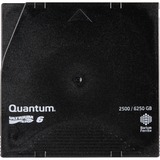 Quantum Ultrium 6 Cinta de datos virgen 2500 GB LTO 1,27 cm, Medio streaming negro/Gris, Cinta de datos virgen, LTO, 2500 GB, 6250 GB, 2,5:1, Negro