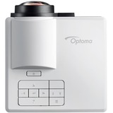 Optoma ML1050ST+ videoproyector Proyector para escritorio 1000 lúmenes ANSI DLP WXGA (1280x800) 3D Negro, Blanco, Proyector DLP blanco/Negro, 1000 lúmenes ANSI, DLP, WXGA (1280x800), 16:10, 635 - 2540 mm (25 - 100"), 0,43 - 3,44 m