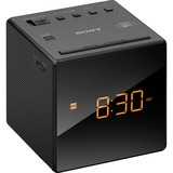 Sony Radiodespertador Radios, Radio despertador negro, Reloj, AM, FM, 87,5 - 108 MHz, 531 - 1602 kHz, 0,1 W, 6,6 cm