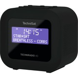 TechniSat TECHNIRADIO 40 Personal Digital Negro, Radio despertador negro, Personal, Digital, DAB+,FM, 87.5 - 108 MHz, 174 - 240 MHz, 1,2 W