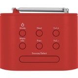 TechniSat TECHNIRADIO 40 Personal Digital Rojo, Radio despertador rojo, Personal, Digital, DAB+,FM, 87.5 - 108 MHz, 174 - 240 MHz, 1,2 W