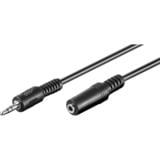 goobay 3.5 mm, 2 m cable de audio 3,5mm Negro, Cable alargador negro, 2 m, 3,5mm, Macho, 3,5mm, Hembra, 2 m, Negro