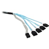 Broadcom L5-00219-00 cable Serial Attached SCSI (SAS) Negro, Adaptador SFF-8643, 4 x SATA 7-pin, Negro, LSI 9300-4i, 9300-8i, 9300-4i4e, 9361-4i, 9361-8i, 9341-4i, 9341-8i