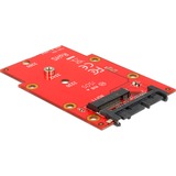 DeLOCK 62636 tarjeta y adaptador de interfaz Interno M.2 mSATA, M.2, Rojo, 6 Gbit/s, -40 - 85 °C, 51 mm