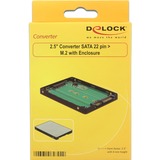 DeLOCK 62792 tarjeta y adaptador de interfaz Interno M.2, Convertidor SATA, M.2, Negro, Plata, 6 Gbit/s, 0 - 70 °C, -40 - 85 °C