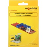 DeLOCK 62843 tarjeta y adaptador de interfaz Interno USB 3.2 Gen 1 (3.1 Gen 1), Convertidor M.2, USB 3.2 Gen 1 (3.1 Gen 1), Renesas, 5 Gbit/s, Windows 10 Education, Windows 10 Education x64, Windows 10 Enterprise, Windows 10 Enterprise x64,..., 22 mm