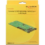 DeLOCK 62864 tarjeta y adaptador de interfaz Interno M.2, Convertidor U.2, M.2, Negro, Verde, 6 Gbit/s, Windows 10 Education, Windows 10 Education x64, Windows 10 Enterprise, Windows 10 Enterprise x64,..., 52 mm